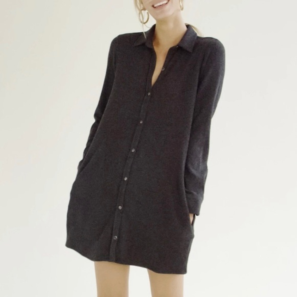 Faherty Legend Sweater Dress Grey Size Small